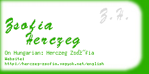 zsofia herczeg business card